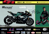Bradley Perie - 2024 British Superbike Championship - 18 x 12 Autographed Promotional Poster