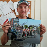 Hickman / Johnston / Cummins / Hutchinson / Harrison / Hillier - Superbike Race - 16 x 12 Autographed Picture