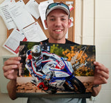 Peter Hickman - Sulby Bridge - TT 2018 - 16 x 12 Autographed Picture