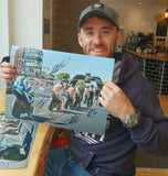 Hickman / Johnston / Cummins / Hutchinson / Harrison / Hillier - Superbike Race - 16 x 12 Autographed Picture