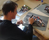 John McGuinness - Signpost Corner - TT 2006 - 16 x 12 Autographed Picture