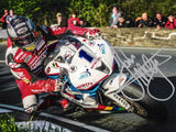 John McGuinness - Gooseneck - TT 2014 - 16 x 12 Autographed Picture