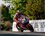 John McGuinness - Sulby Bridge - TT 2013 - 10 x 8 Autographed Picture