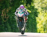 Lee Johnston - Ballacrie - TT 2015 - 16 x 12 Autographed Picture