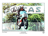 Phil Read - Ballaugh Bridge - "Best Wishes from" - 16 x 12 Autographed Mounted Print