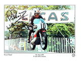 Phil Read - Ballaugh Bridge - "With my best wishes" - 16 x 12 Autographed Mounted Print