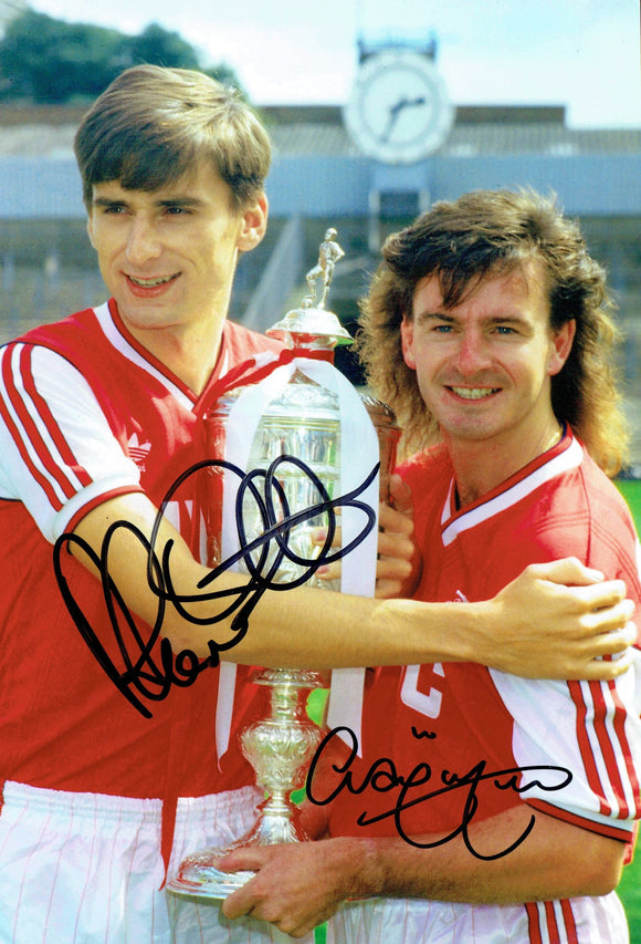 Alan Smith & Charlie Nicholas - Arsenal - 12 x 8 Autographed Picture
