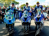 Harrison - Hutchinson - Hickman - Superbike TT 2017 - Parc Ferme 18 x 12 Autographed Picture