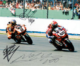 Neil Hodgson, James Tosleland & Chris Walker - World Superbikes - 2003 season - 12 x 10 Autographed Picture