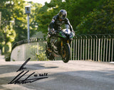 Ian Hutchinson - Ballaugh Bridge - TT 2016 - 10 x 8 Autographed Picture