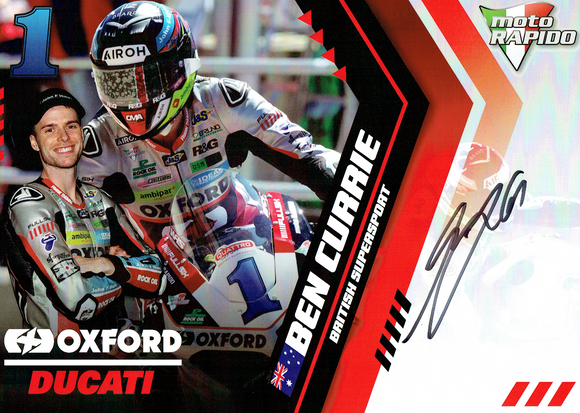 Ben Currie - 2024 British SuperSport Championship - A4 Autographed Promotional Poster