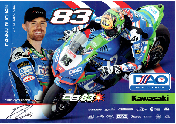 Danny Buchan - 2024 British Superbike Championship - 18 x 12 Autographed Promotional Poster