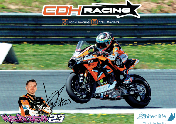 Luke Hedger - 2024 British Superbike Championship - 18 x 12 Autographed Promotional Poster