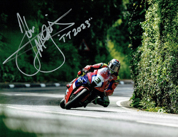 John McGuinness -  Laurel Bank - TT 2023  - 10 x 8 Autographed Picture