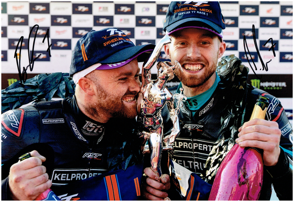 Ryan & Callum Crowe - TT 2024 - 18 x 12 Autographed Picture