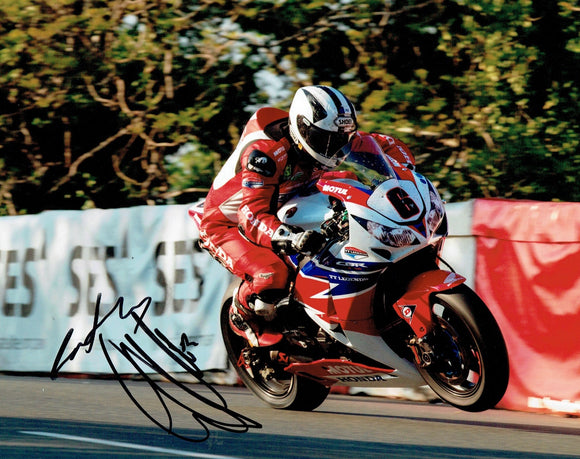 Michael Dunlop - Sulby Bridge - TT 2013 - 10 x 8 Autographed Picture
