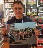 Hickman / Johnston / Cummins / Hutchinson / Harrison / Hillier - Superbike Race - 16 x 12 Autographed Picture