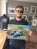 Dean Harrison & Conor Cummins - TT 2019 - Waterworks- 16 x 12 Autographed Picture