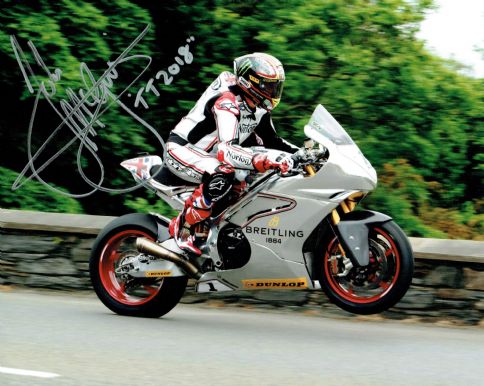 John McGuinness - Parade Lap - TT 2018 - 16 x 12 Inch Autographed Picture