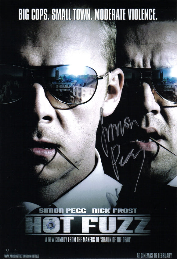 Simon Pegg - Hot Fuzz Portrait - 18 x 12 Autographed Picture