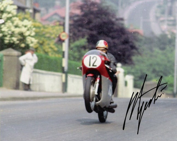 Giacomo Agostini - Agos Leap - 10 x 8 Autographed Picture