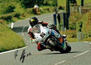 Bruce Anstey - Ulster Grand Prix 2015 - 16 x 12 Autographed Picture