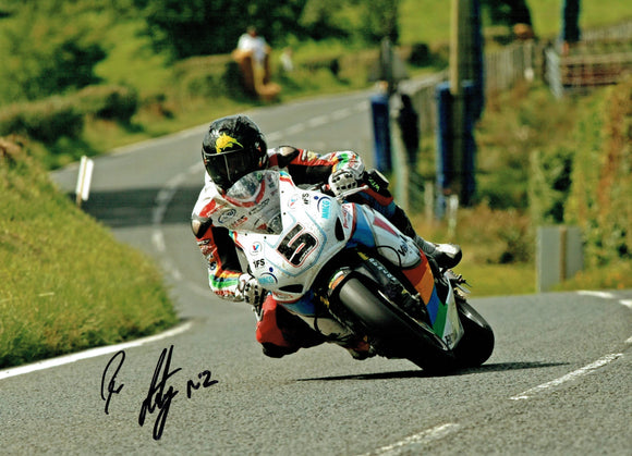 Bruce Anstey - Ulster Grand Prix 2015 - 16 x 12 Autographed Picture