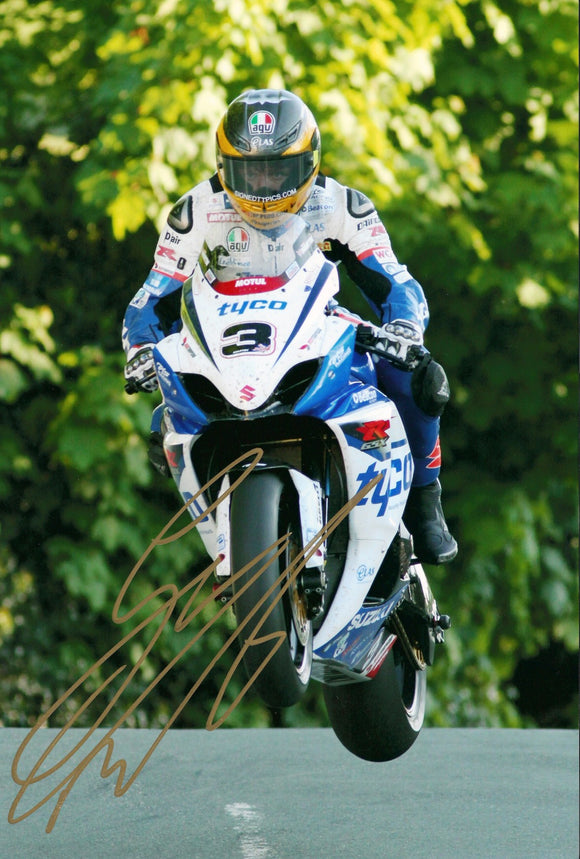 Guy Martin - Ballaugh Bridge - TT 2012 - 16 x 12 Autographed Picture