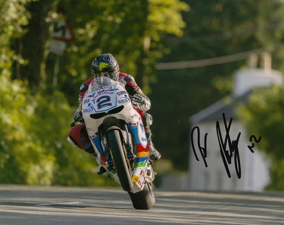 Bruce Anstey - Bishops Court - TT 2016 - 16 x 12 Autographed Picture