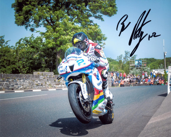 Bruce Anstey - Sulby Bridge - TT 2015 - 10 x 8 Autographed Picture