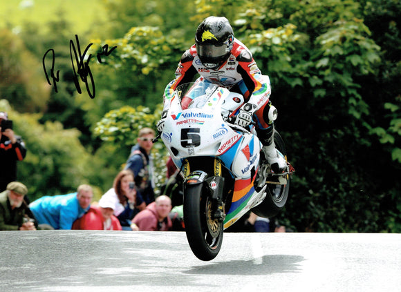 Bruce Anstey - Ballaugh Bridge - TT 2015 - 16 x 12 Autographed Picture