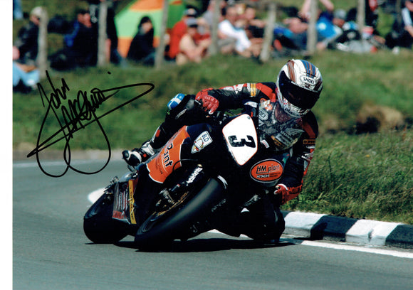 John McGuinness - Bungalow - TT 2006 - 16 x 12 Autographed Picture