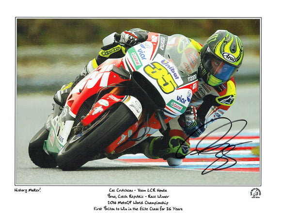 Cal Crutchlow - Moto GP - 16 x 12 Autographed Print