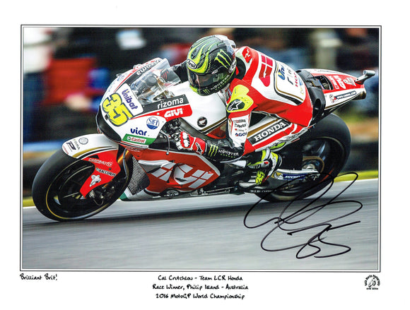 Cal Crutchlow - Moto GP - 16 x 12 Autographed Print