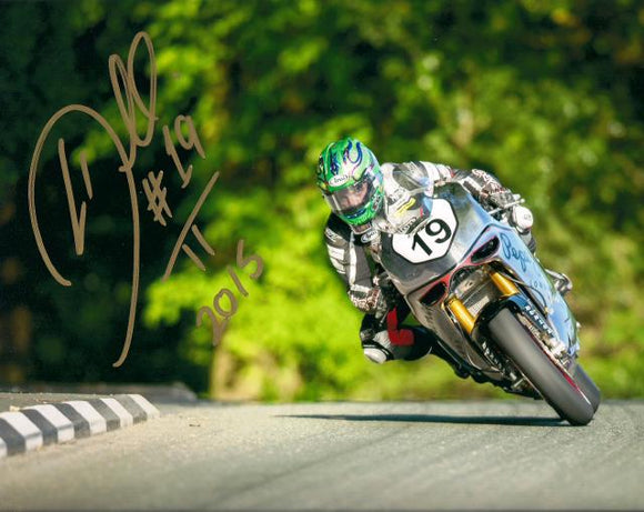 Cameron Donald - Greeba Castle - TT 2015 - 16 x 12 Autographed Picture