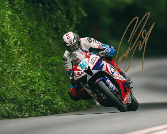 Conor Cummins - Greeba Castle - TT 2010 - 10 x 8 Autographed Picture