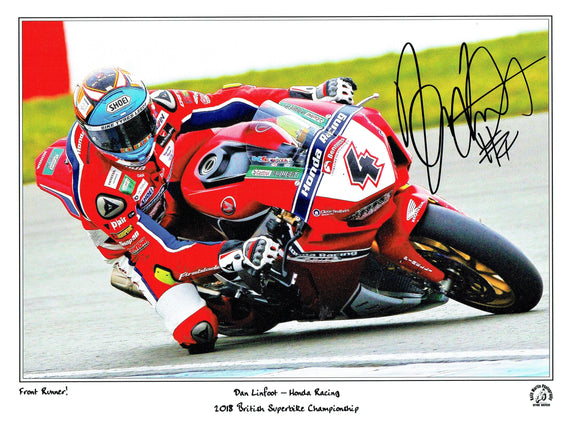 Dan Linfoot - British Superbikes - 16 x 12 Autographed Print