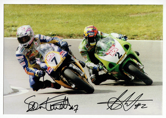 Sean Emmett & Chris Walker - British Superbikes - 16 x 12 Autographed Picture