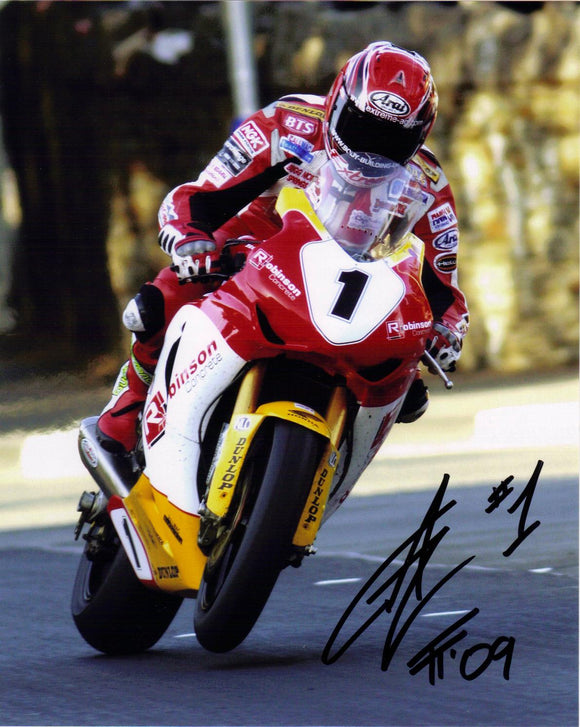 Gary Johnson - St Ninians - TT 2009 - 16 x 12 Autographed Picture