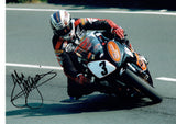 John McGuinness - Signpost Corner - TT 2006 - 16 x 12 Autographed Picture