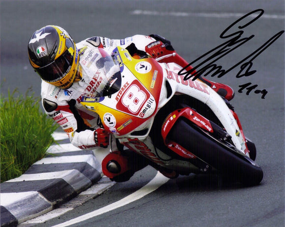 Guy Martin - Gooseneck - TT 2009 - 12 x 8 Autographed Picture