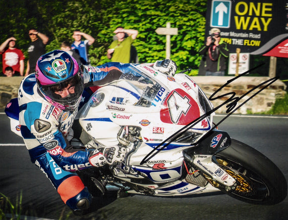 Guy Martin - Gooseneck - TT 2014 - 16 x 12 Autographed Picture