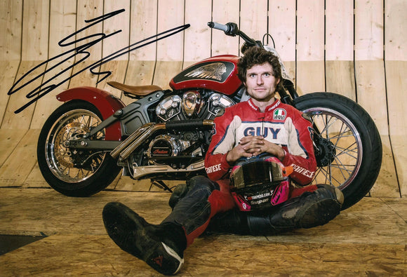 Guy Martin - Wall of Death 2 - 12 x 8 Autographed Picture