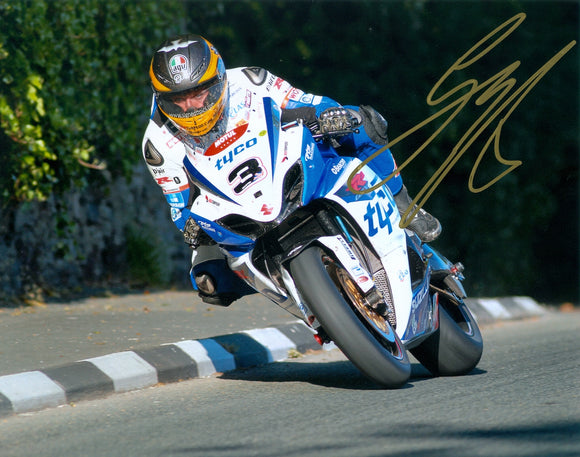 Guy Martin - Greeba Bridge - TT 2012 - 16 x 12 Autographed Picture