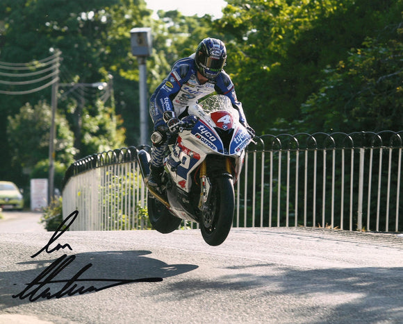 Ian Hutchinson - Ballaugh Bridge - TT 2016 - 16 x 12 Autographed Picture