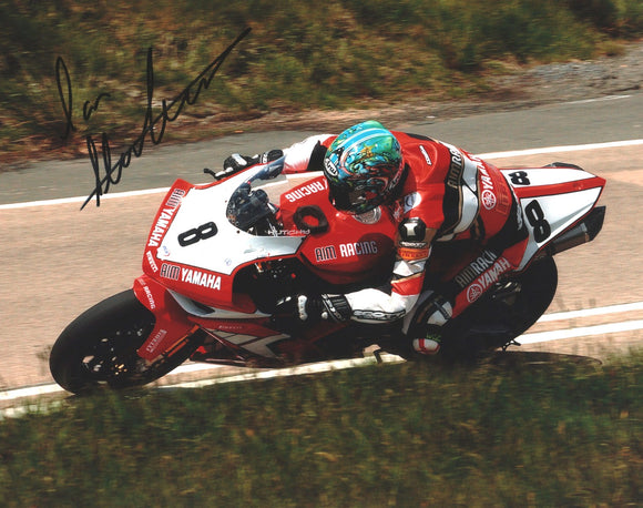 Ian Hutchinson - Greg Na Baa - TT 2008 - 10 x 8  Autographed Picture