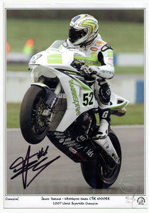 James Toseland - World Superbike 2007 - Ten Kate Honda - 16 x 12 Autographed Print.