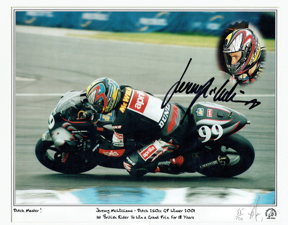 Jeremy McWillaims - Moto GP - 16 x 12 Autographed Print