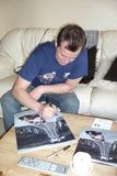 John McGuinness -  Creg Ny Baa B&W - TT 2008  - 16 x 12 Autographed Picture
