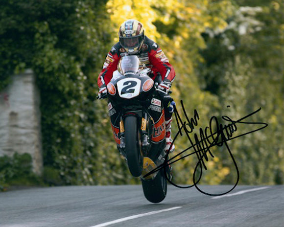 John McGuinness - Ballacrie - TT 2010  - 16 x 12 Autographed Picture